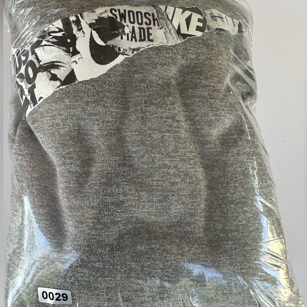 Nike Dri Fit Therma Fleece Running Turtleneck Big Swoosh Grey Pullover Hoodie XL - Picture 14 of 14
